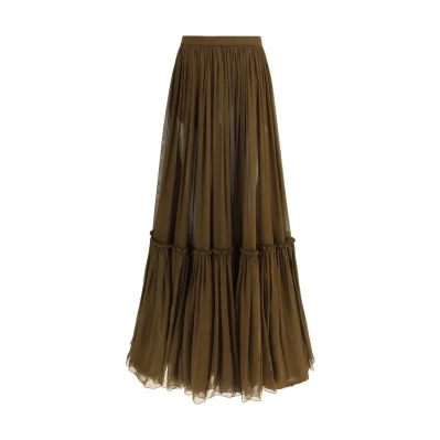 Flounced long Skirt