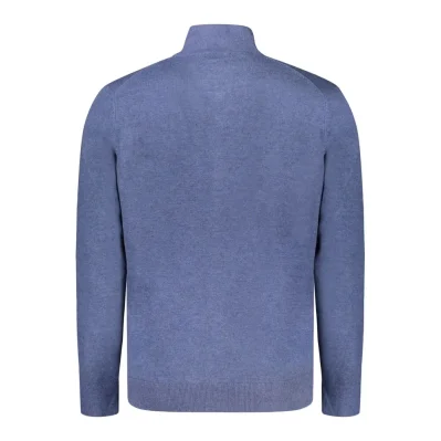 Blue Polyamide Men Cardigan
