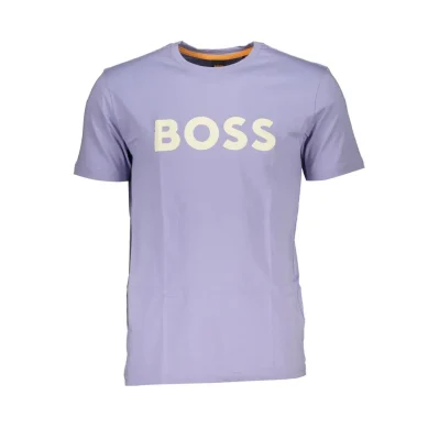 Purple Cotton Men T-Shirt