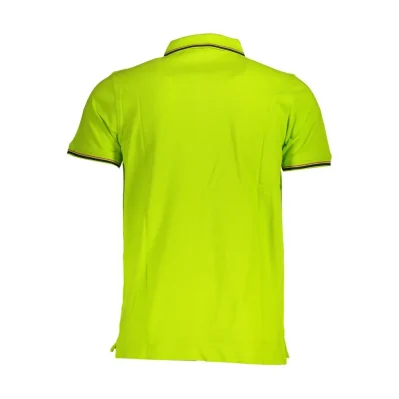 Yellow Cotton Men Polo Shirt