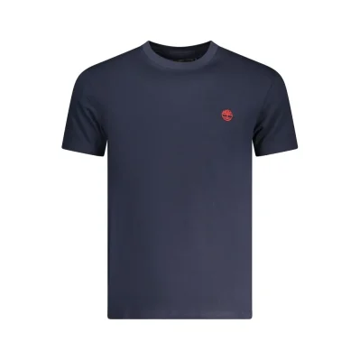 Blue Cotton Men T-Shirt