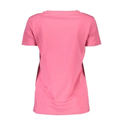 Pink Cotton Women T-Shirt