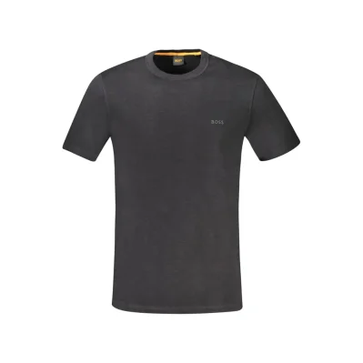 Black Cotton Men T-Shirt