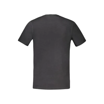 Black Cotton Men T-Shirt