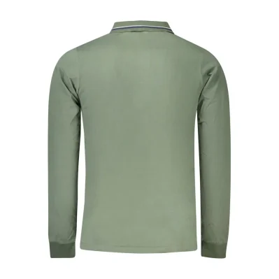 Green Cotton Men Polo Shirt