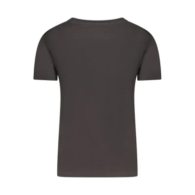 Black Cotton Women T-Shirt
