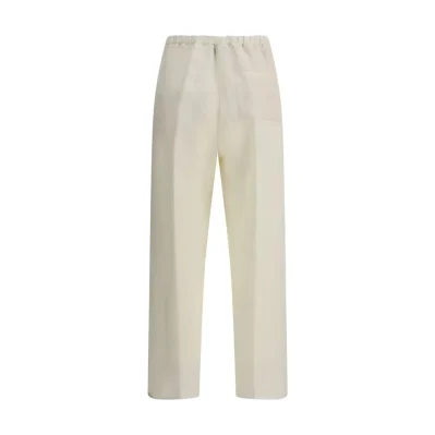 Embroidered linen Pants