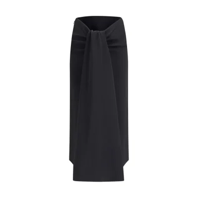 Sablier draped midi Skirt