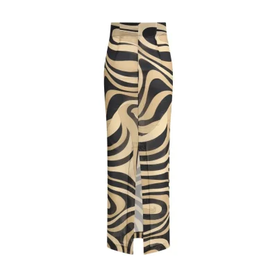 Marble print midi Skirt