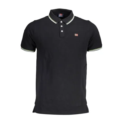 Black Cotton Polo Shirt