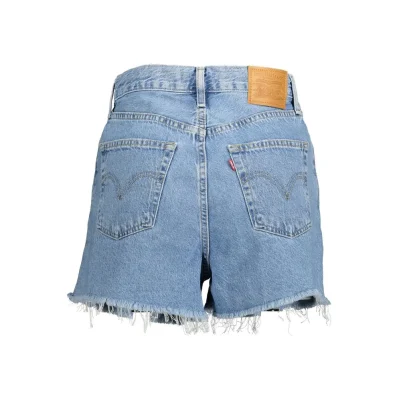 Light Blue Cotton Women Short