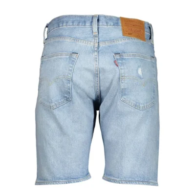 Light Blue Cotton Men Short