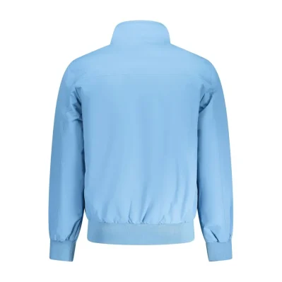 Light Blue Polyamide Men Jacket