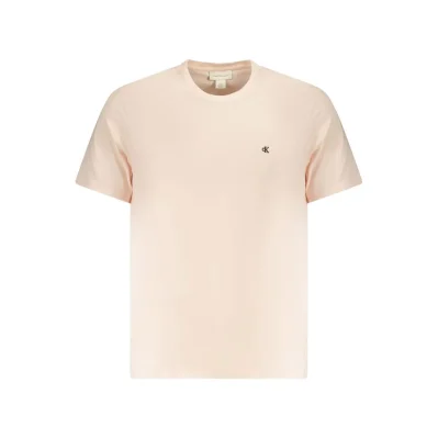 Pink Cotton Men T-Shirt