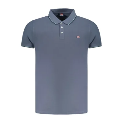 Blue Cotton Polo Shirt