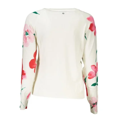 Elegant Crew Neck Sweater with Contrast Details