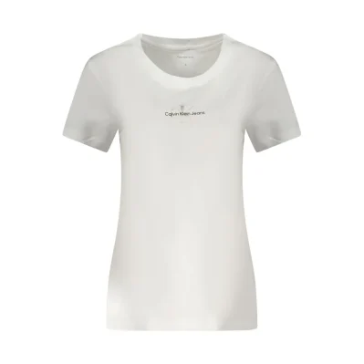 White Cotton Women T-Shirt