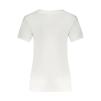 White Cotton Women T-Shirt