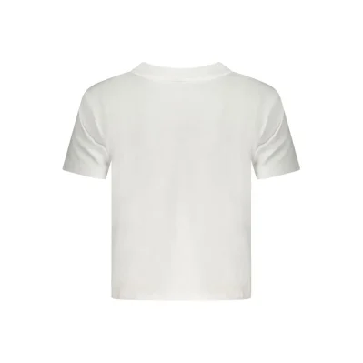 White Cotton Women T-Shirt