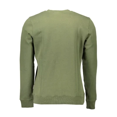 Green Cotton Men Sweater