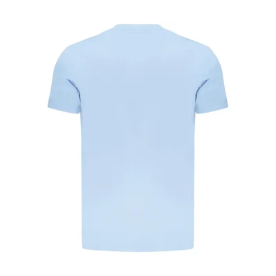 Light Blue Cotton Men T-Shirt