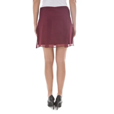 Red Silk Women Skirt