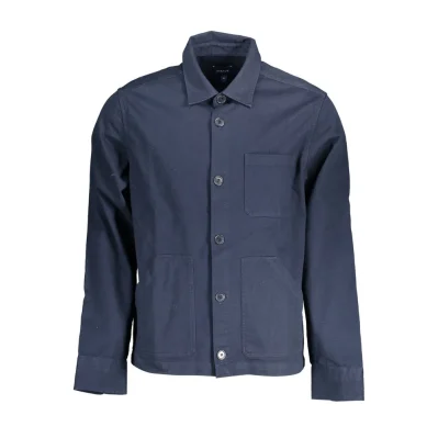 Blue Cotton Men Shirt