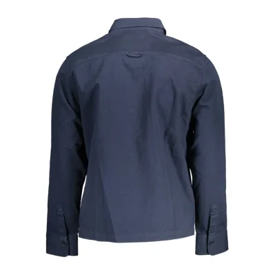 Blue Cotton Men Shirt