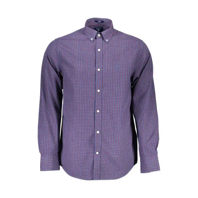 Blue Cotton Men Shirt