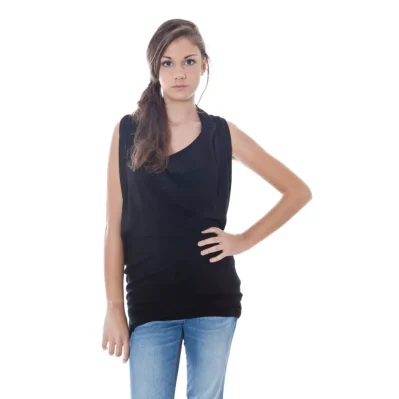 Black Nylon Sweater