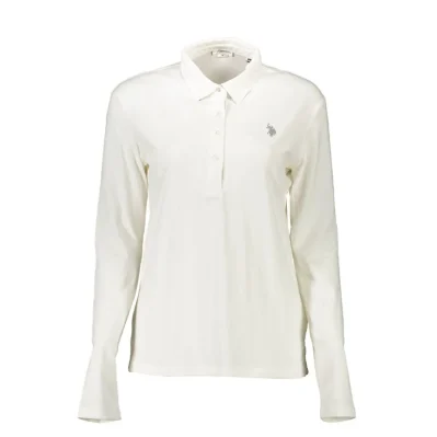 White Cotton Women Polo Shirt