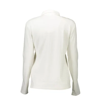 White Cotton Women Polo Shirt