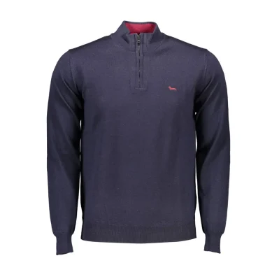 Blue Wool Men Sweater