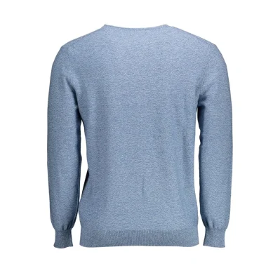 Light Blue Cotton Men Sweater
