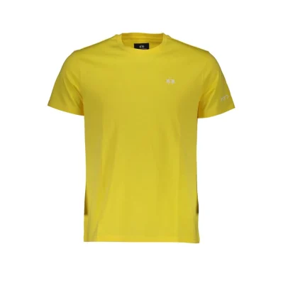 Yellow Cotton Men T-Shirt