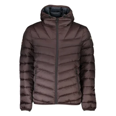 Brown Polyamide Men Jacket