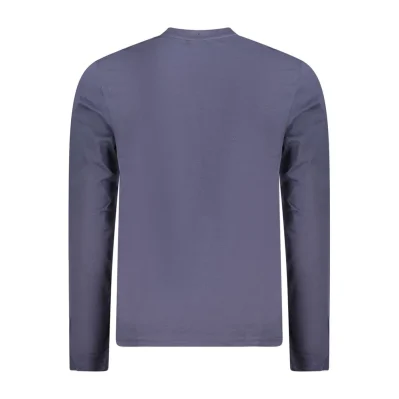 Blue Cotton Men T-Shirt