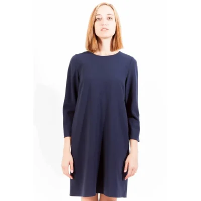 Blue Polyester Dress