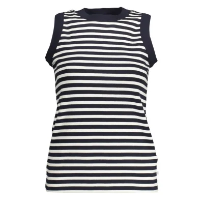 Blue Cotton Women Top