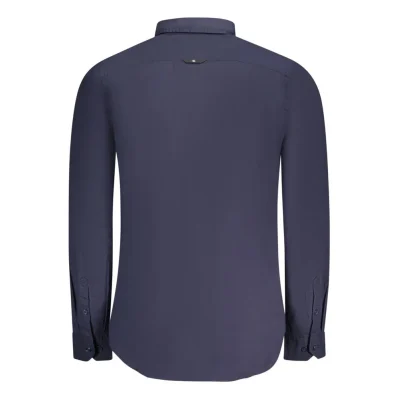Blue Cotton Men Shirt