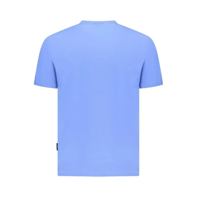 Blue Cotton Men T-Shirt