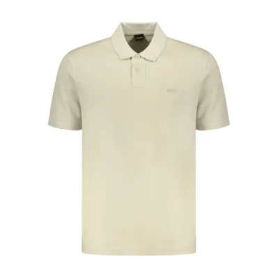 Beige Cotton Polo Shirt