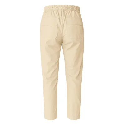 Beige Cotton Jeans & Pant