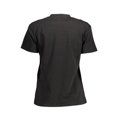 Black Cotton Women T-Shirt