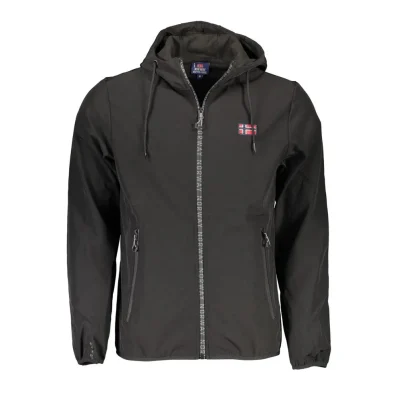 Black Polyester Men's Jacket