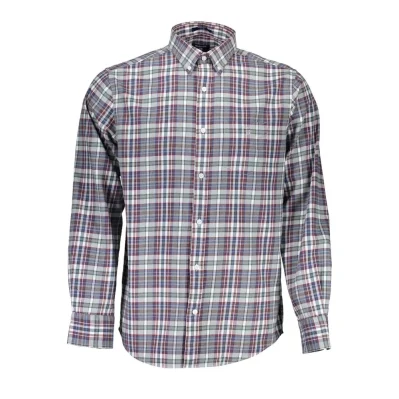 Elegant Blue Cotton Button-Down Shirt