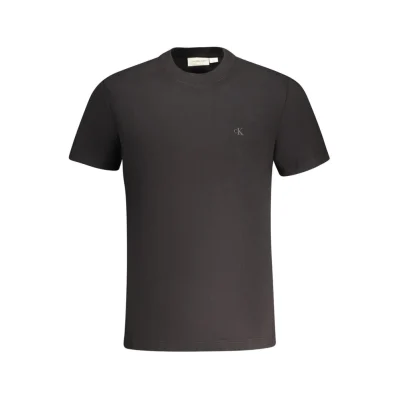 Black Cotton Men T-Shirt