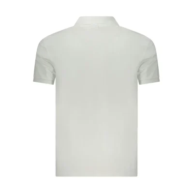 White Cotton Men Polo Shirt