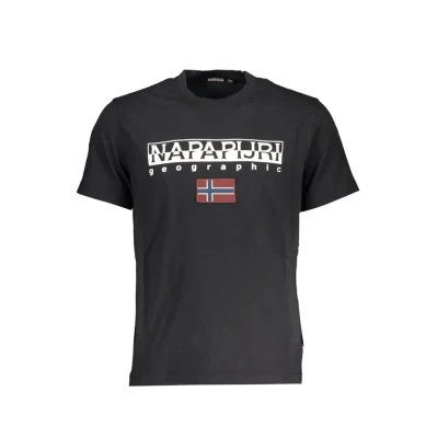 Black Cotton Men T-Shirt