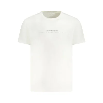 White Cotton Men T-Shirt